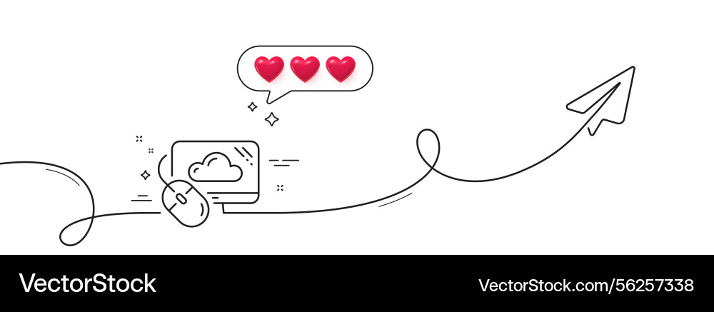 Cloud computing line icon internet data storage Cloud computing line icon internet data storage Vector Image