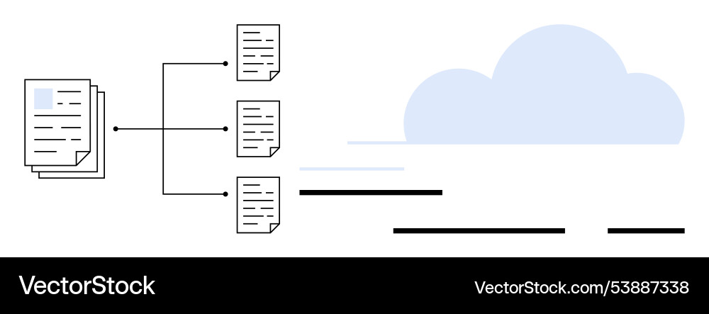 Dokumentensynchronisation zum Cloud-Speicherprozess Dokumentensynchronisation zum Cloud-Speicherprozess vektorbild