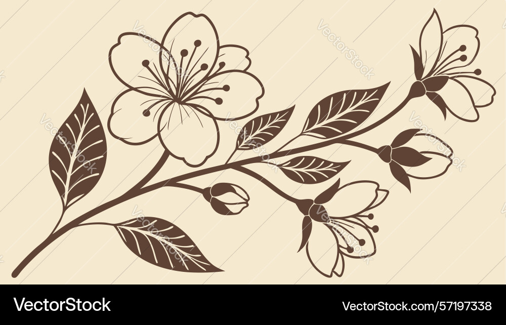Dynamic leafy corner motif generative ai vector image