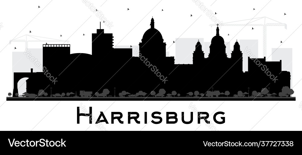 Harrisburg pennsylvania Stadt Skyline Silhouette Harrisburg pennsylvania Stadt Skyline Silhouette vektorbild