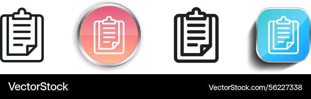 List icon thin linear regular and button style vector image