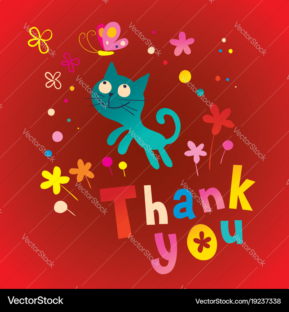Thank you card Royalty Free Vector Image - VectorStock