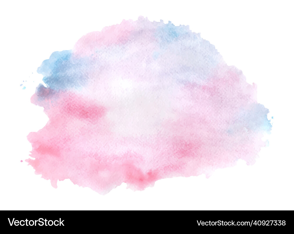 Watercolor Paint Splatter - Pink & Blue Vector Image