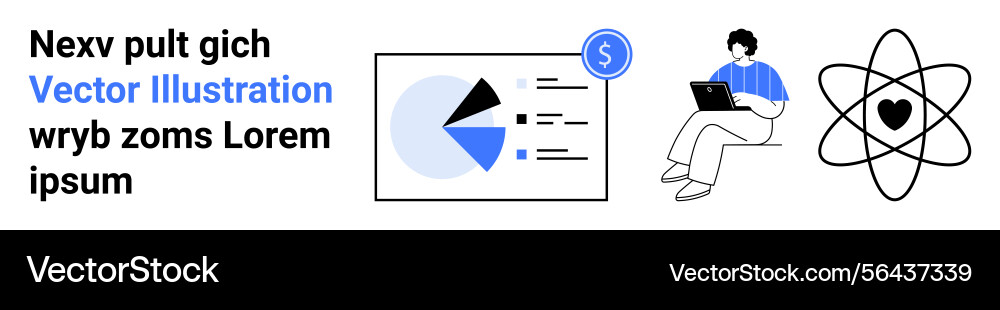 Analytics dashboard remote work setup Analytics dashboard remote work setup vector image