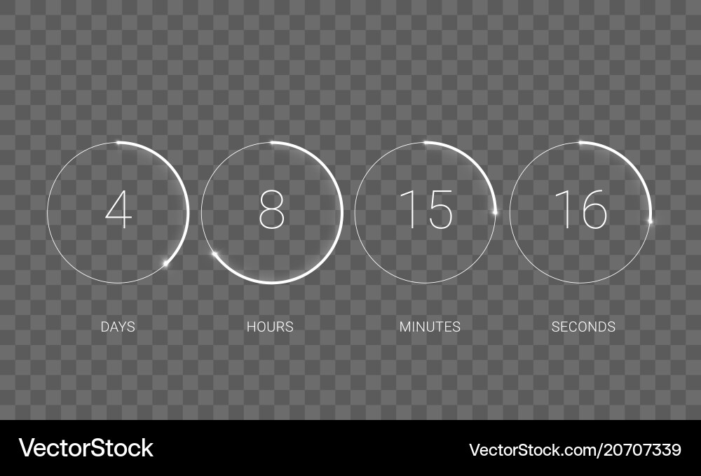 Countdown Taktzähler digital Timer Countdown Taktzähler digital Timer vektorbild