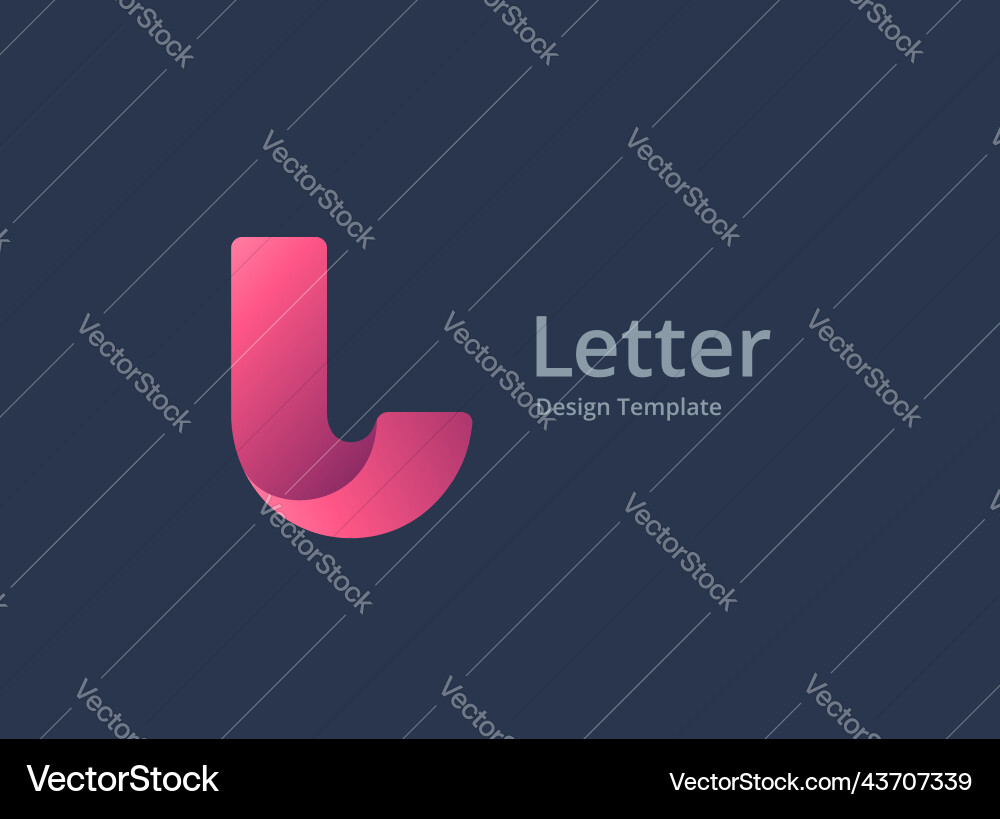 Letter l logo icon design template elements Vector Image