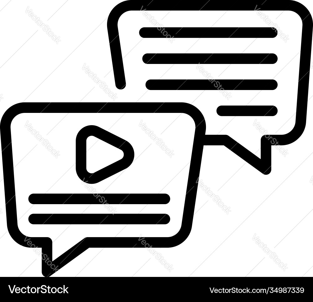 Online chat icon outline style Online chat icon outline style vector image