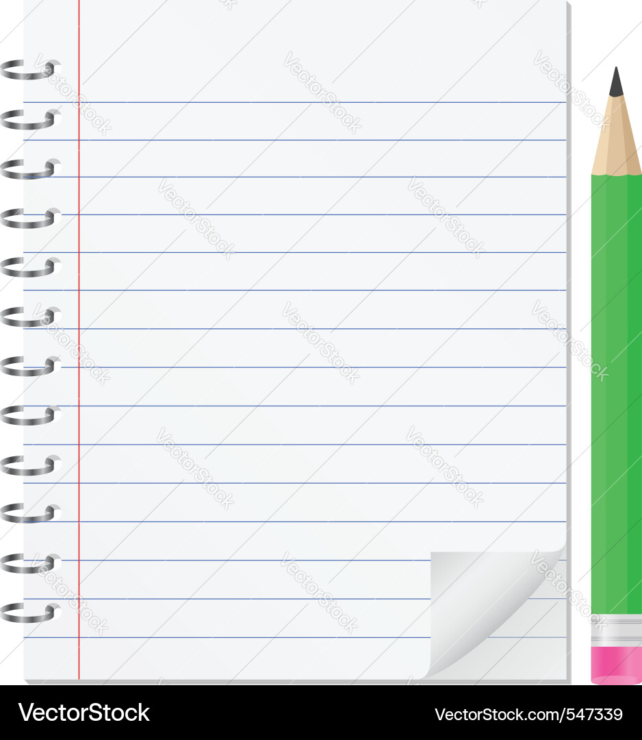 Paper notebook Vector Image
