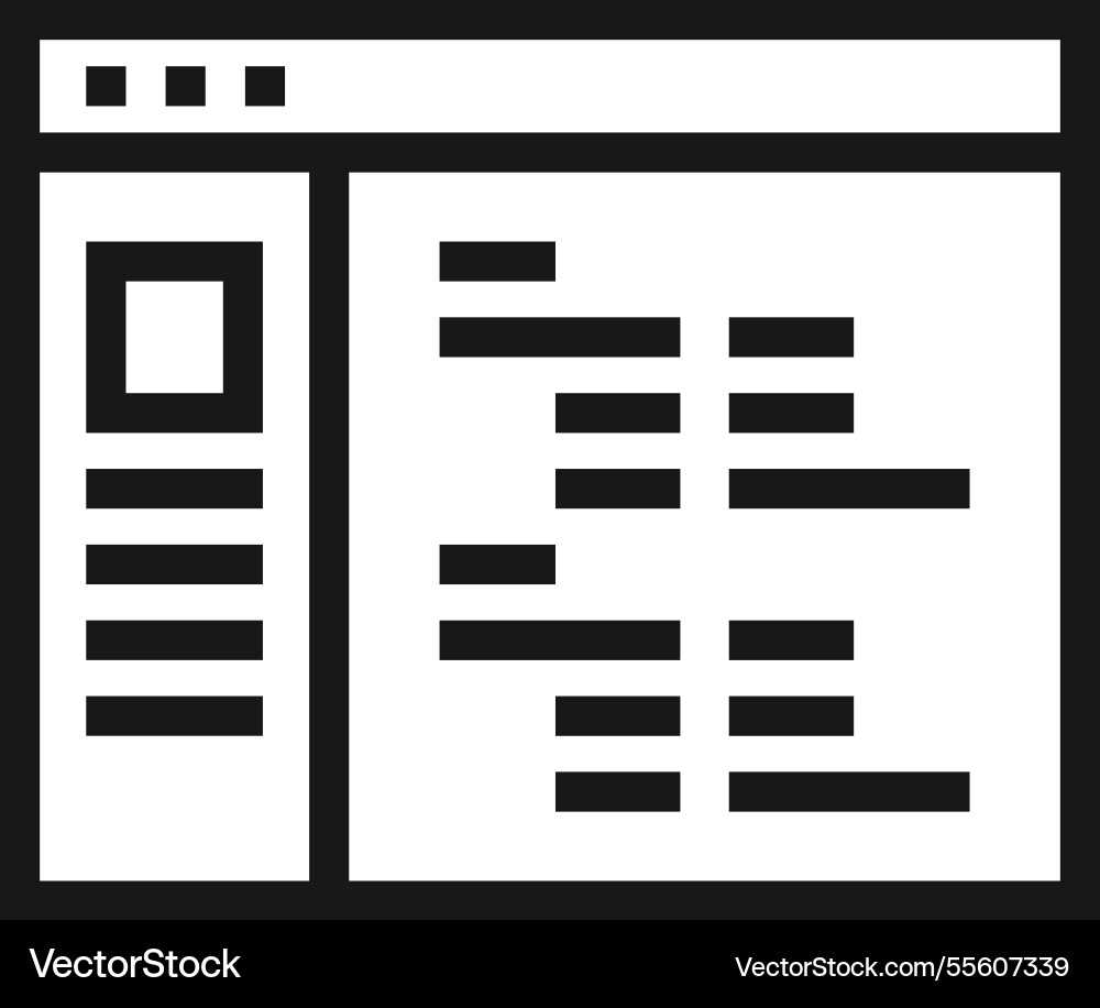 Program coding flat line web icon concept Vector Image