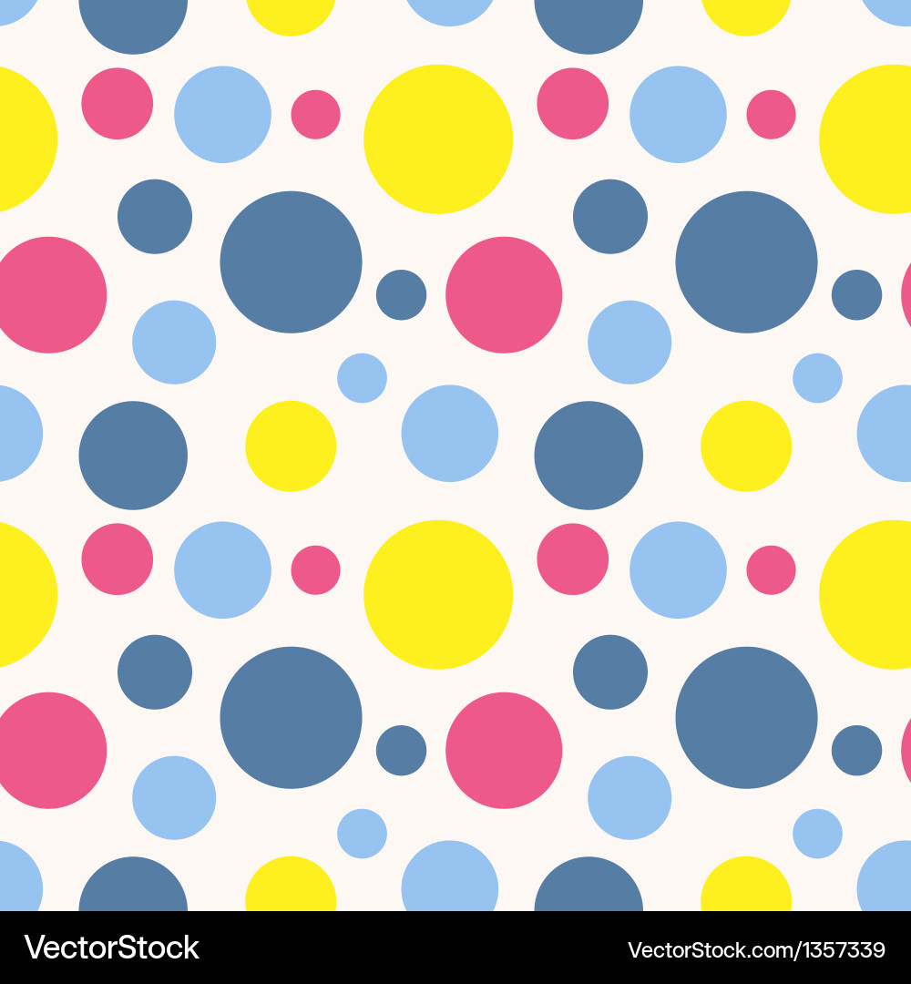 Seamless polka dot pattern in retro style vector image