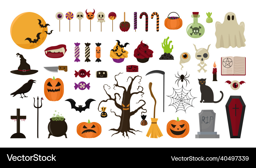 Set of for halloween Set of for halloween vector image