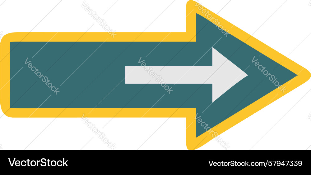 Simple arrow pointing right design generative ai vector image