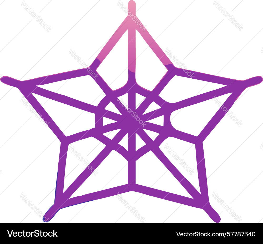 Gradient star with intricate geometric pattern vector image