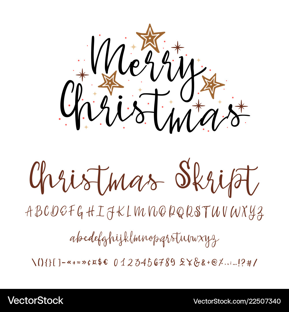 Handwritten calligraphy elegant font Handwritten calligraphy elegant font vector image