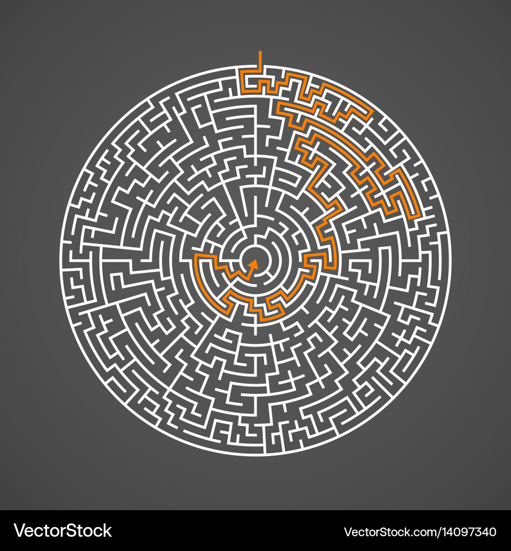Maze labyrinth puzzle game pattern Vector Image