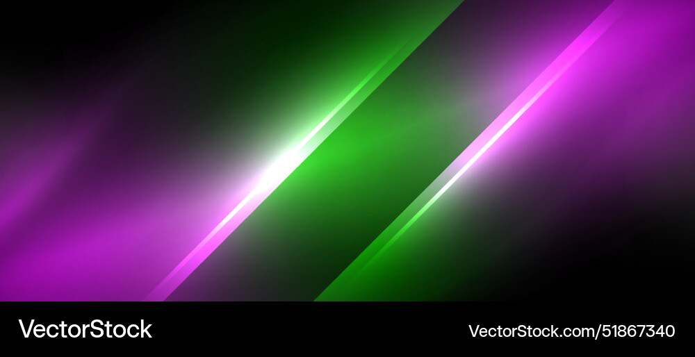 Neon dynamic diagonal light rays background Vector Image
