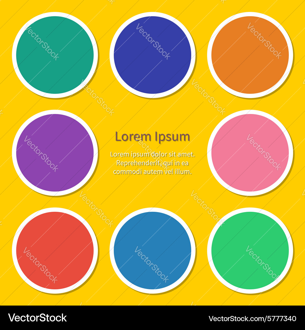 Round set icon empty flat design Vector Image