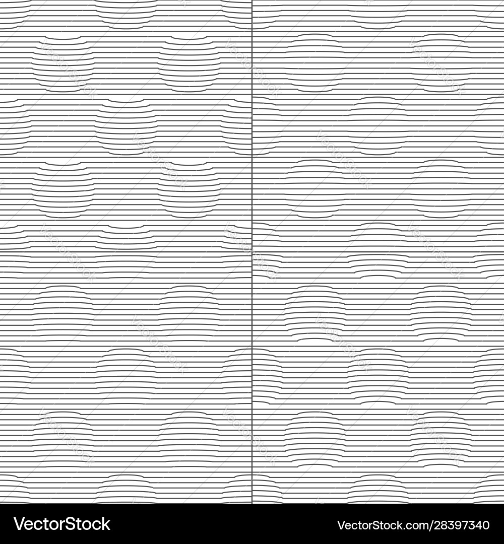 Set seamless patterns with circles and stripes Vector Image