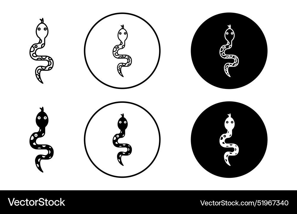 Snake icon mark set symbol for web application Vector Image