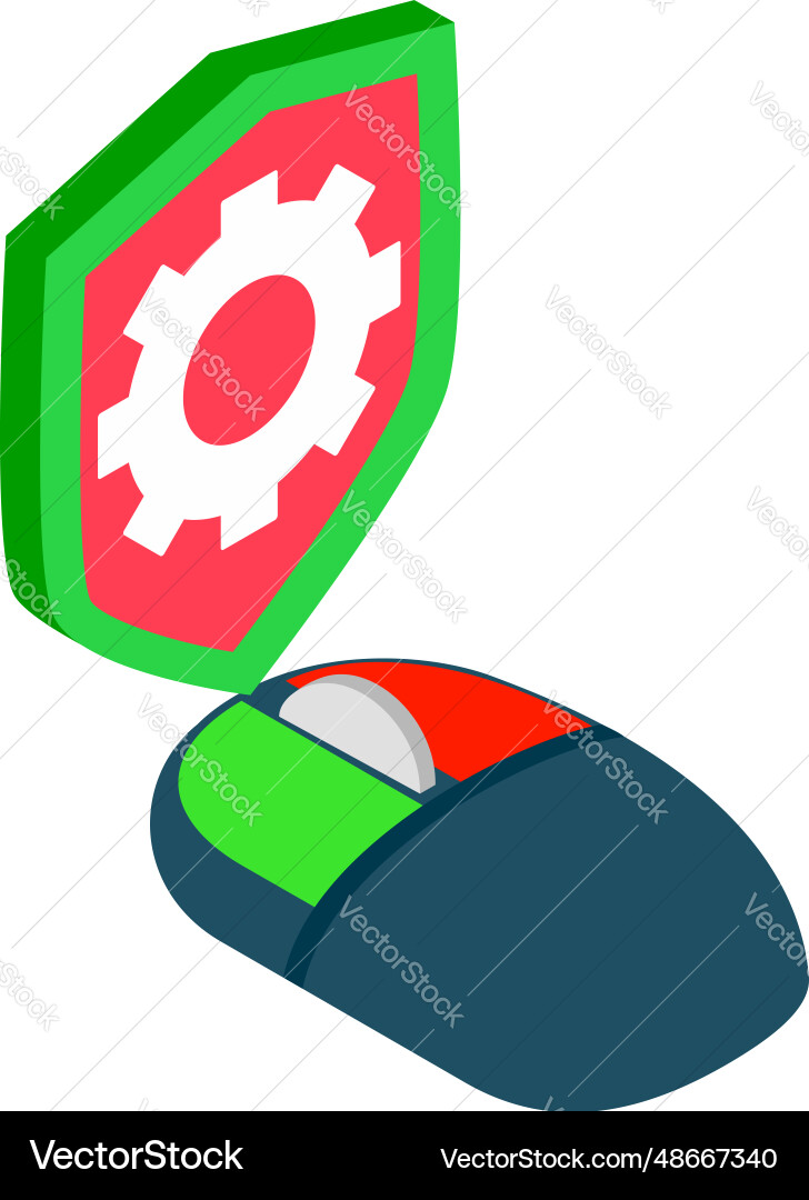 Tech support icon isometric computer mouse Tech support icon isometric computer mouse vector image