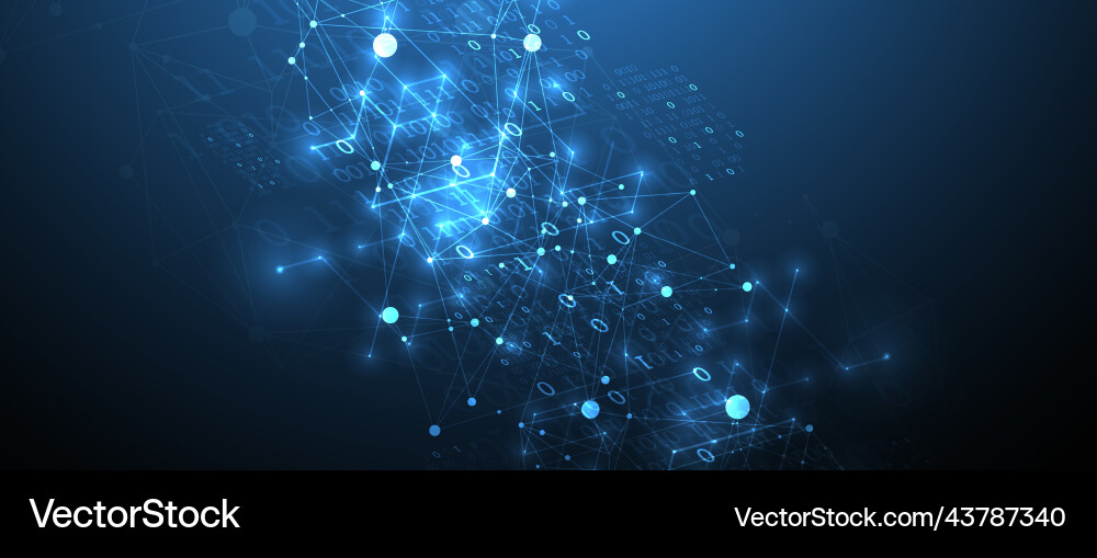 Technology background with plexus effect big data Technology background with plexus effect big data vector image