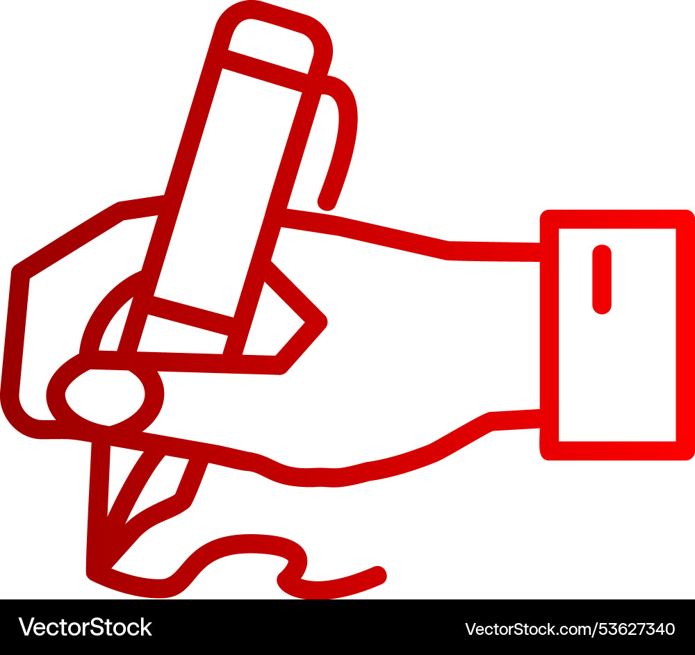Write line gradient icon Vector Image
