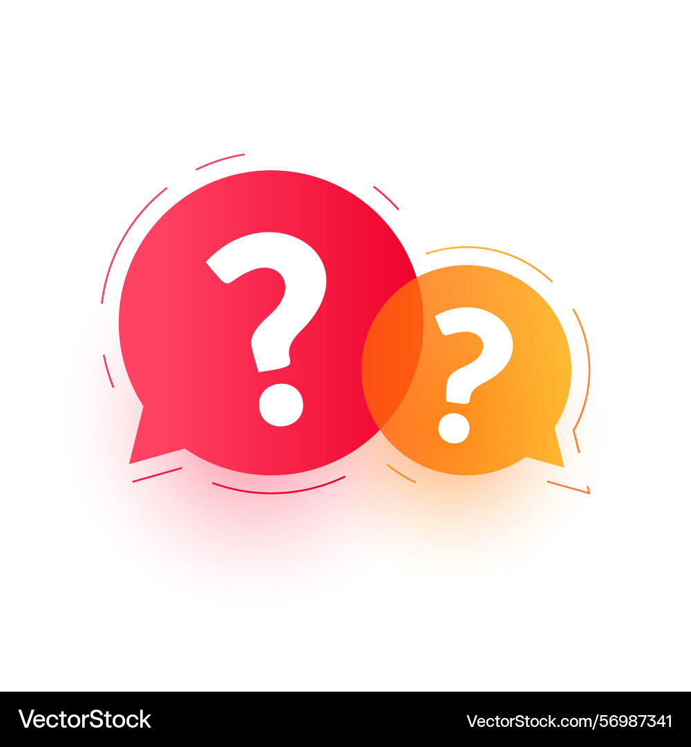 Asking for help and solutions question mark Vector Image