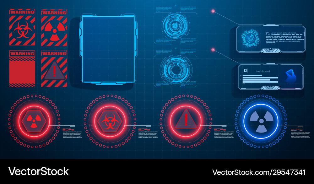 Hud ui gui futuristic user interface screen Hud ui gui futuristic user interface screen Vector Image