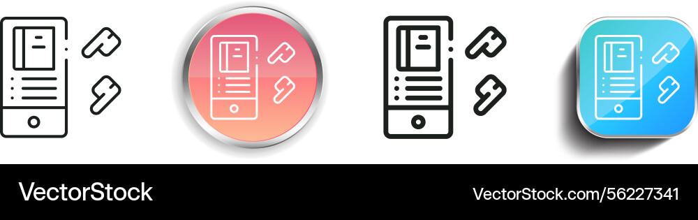 Listen icon thin linear regular and button style vector image