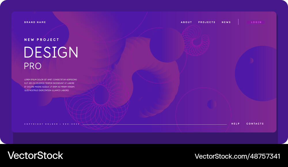 Template for the design and placement of text Vector Image