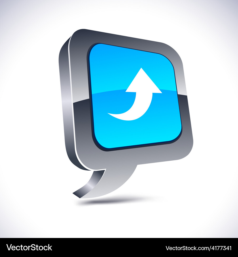 Upload 3d balloon button Vector Image