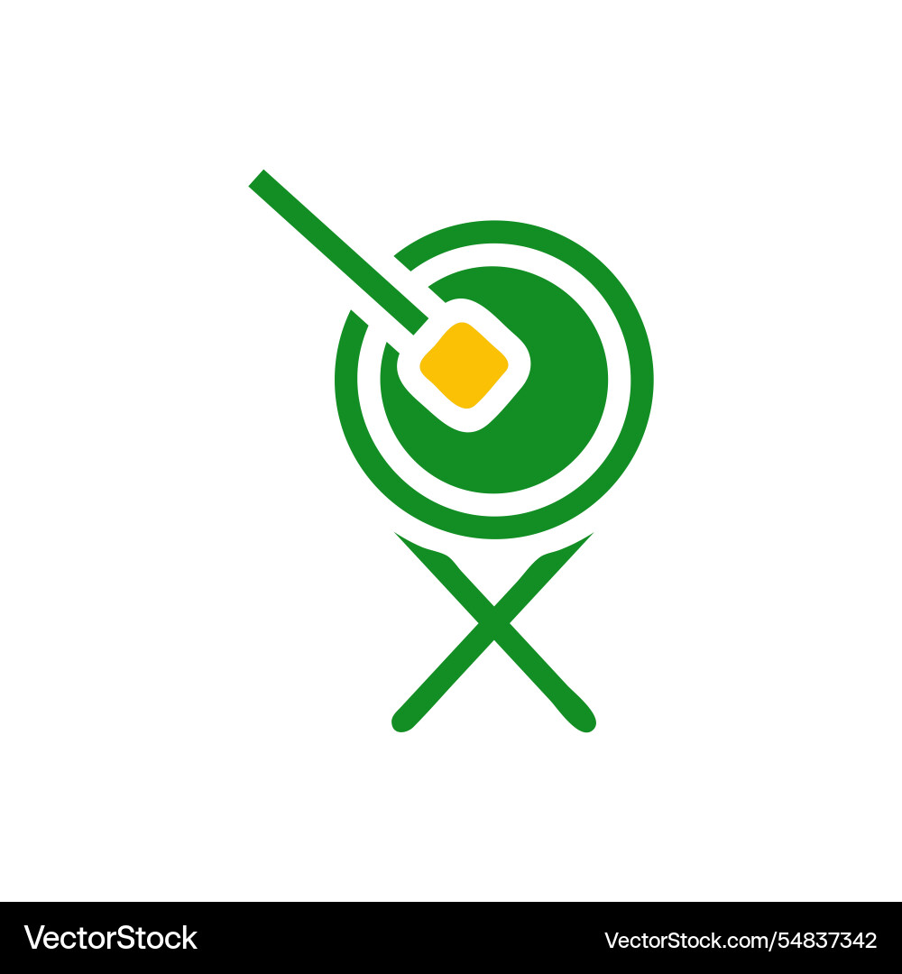 Abstract logo design location marker with a tool Vector Image