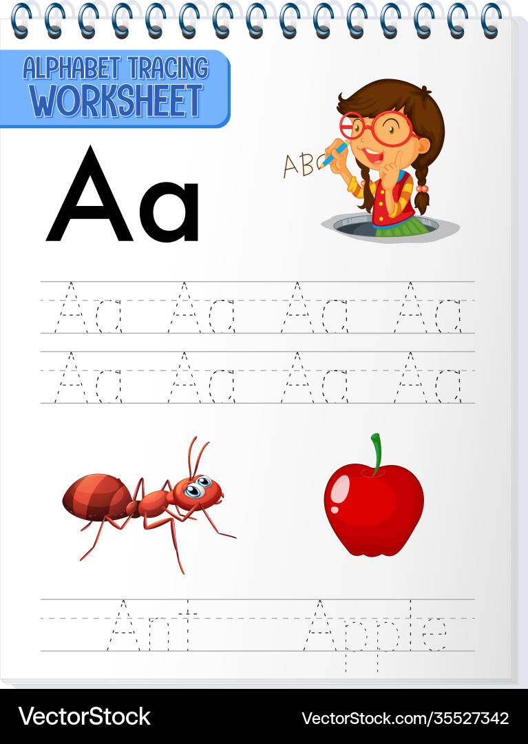 alphabet-tracing-worksheet-with-letter-royalty-free-vector