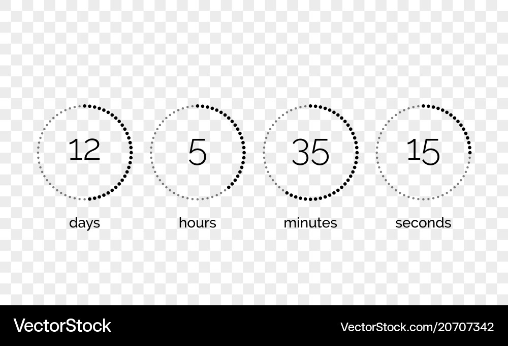 Digital Countdown Timer vector image