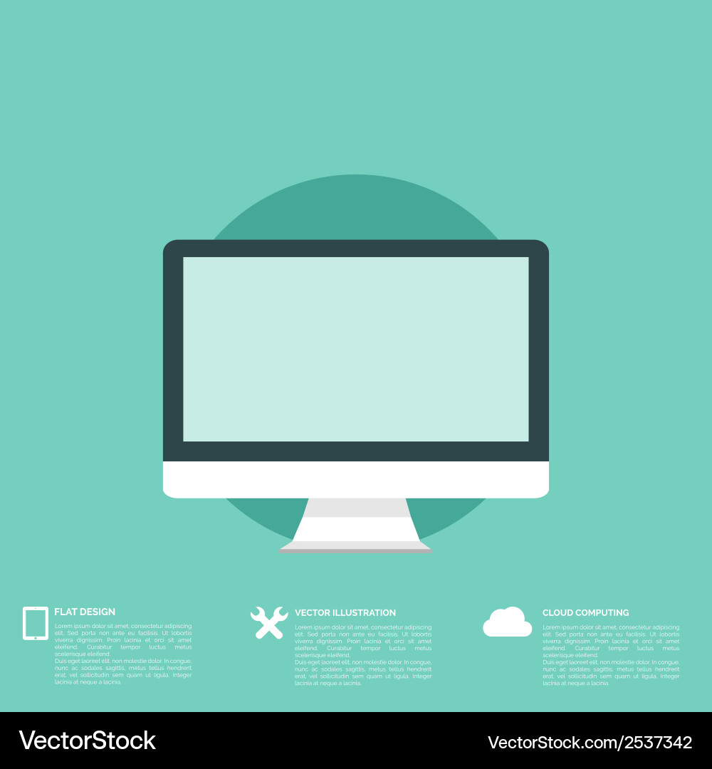 Flat abstract background with web icons interface vector image