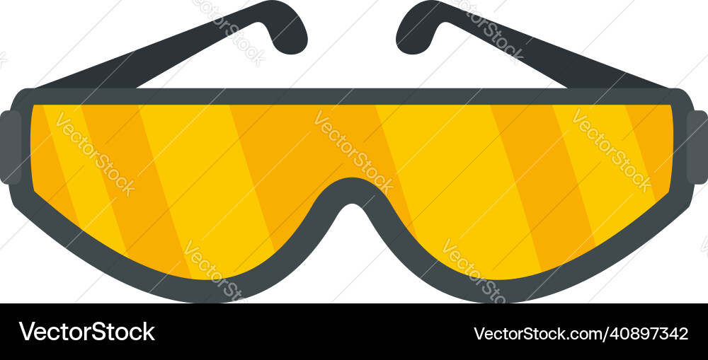Industrial Kletterer Schutzbrille Icon flach Industrial Kletterer Schutzbrille Icon flach vektorbild