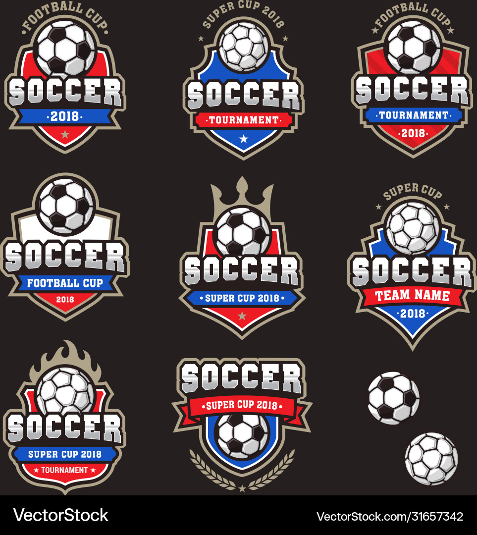 Soccer Logo Collection Vector Image