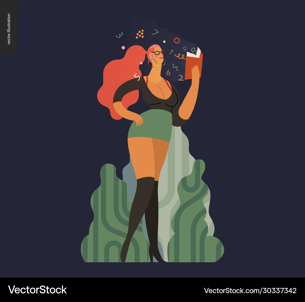 World book day woman vector image