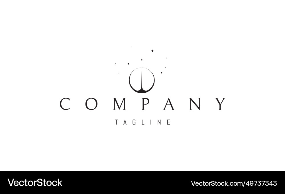 A logo with an abstract image of rocket A logo with an abstract image of rocket vector image