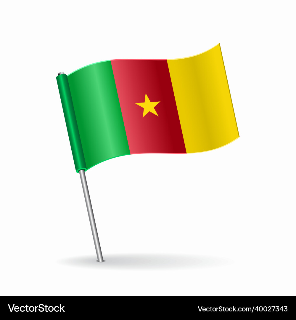 Cameroon Flag Pointer Icons vector image