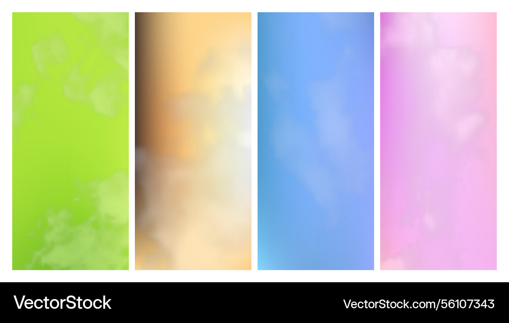 Modern colorful gradient background with clouds Modern colorful gradient background with clouds Vector Image