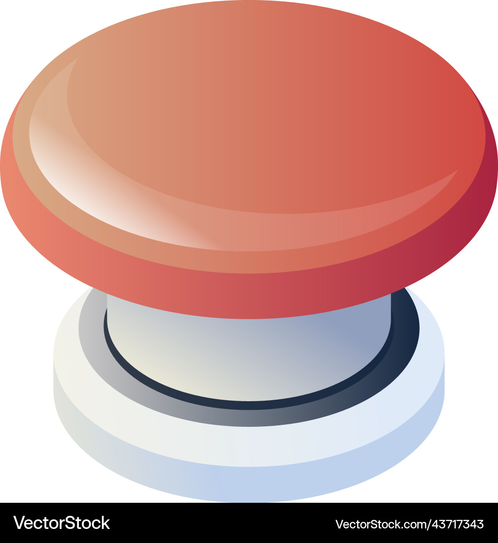 On and off button red knob for operating system On and off button red knob for operating system vector image