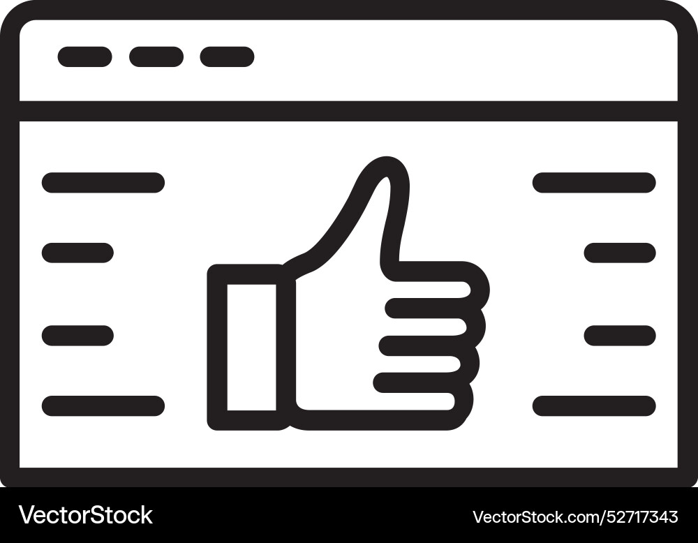 Satisfaction line icon design Vector Image
