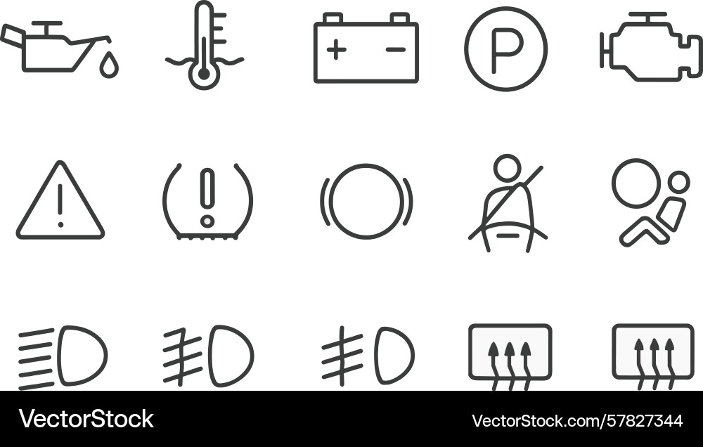 Collection of web icons representing various vector image