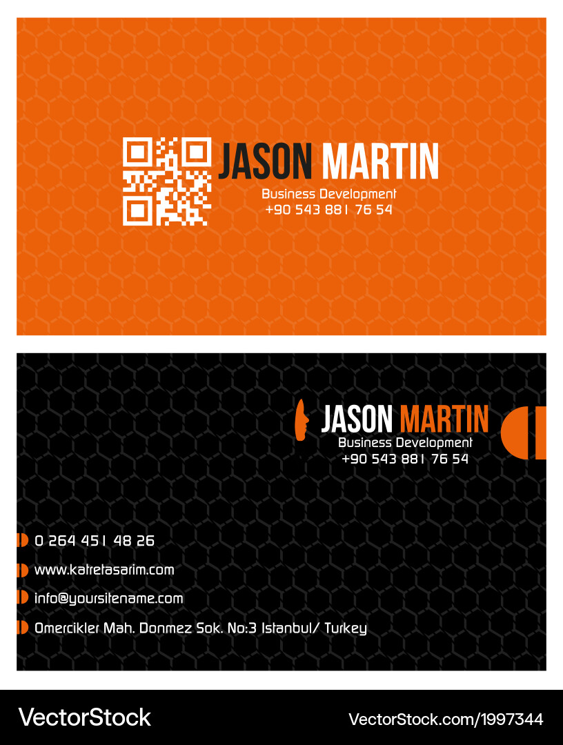 Modern Business Card Template Vector Image