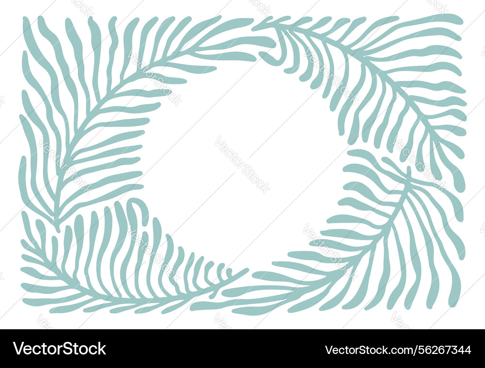 Trendy simple wavy and groovy frame in boho naive Trendy simple wavy and groovy frame in boho naive Vector Image