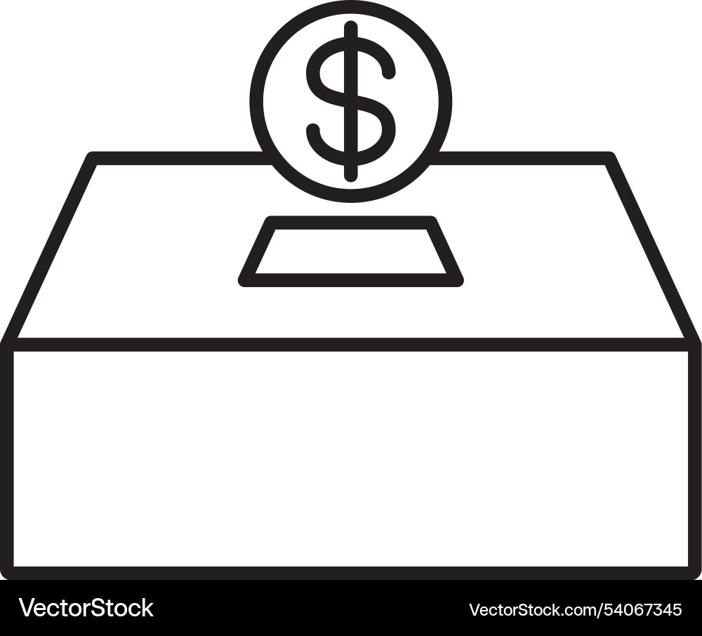 Alms line icon design Vector Image