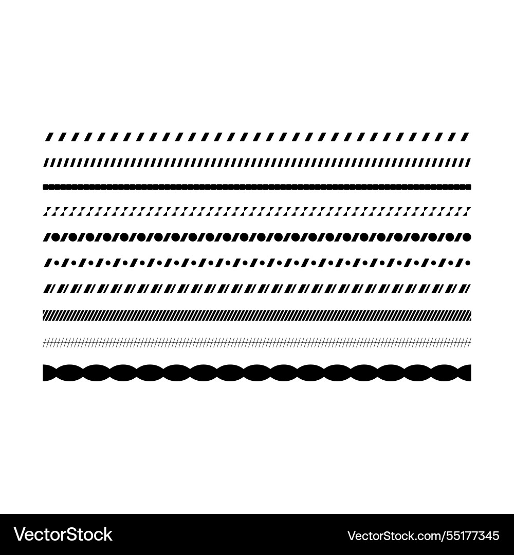 Border frame icon divider horizontal line shape vector image