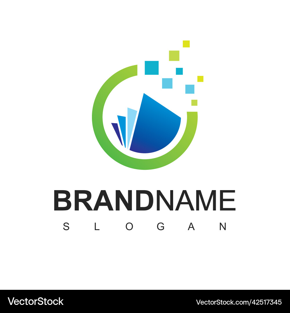 Buchen Sie Logo E-Learning-Symbol mit Pixel-Symbol Buchen Sie Logo E-Learning-Symbol mit Pixel-Symbol vektorbild