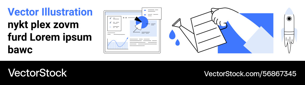 Data analysis document processing and innovation Data analysis document processing and innovation vector image